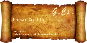 Garan Csilla névjegykártya